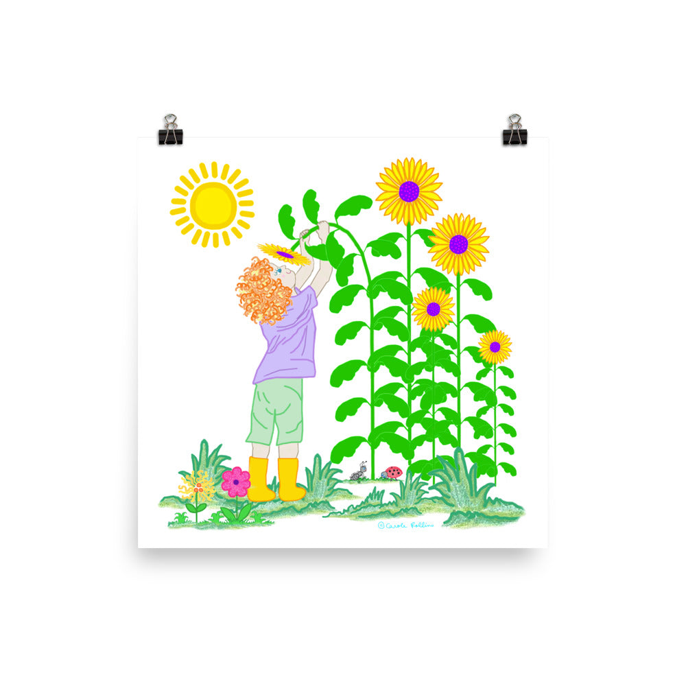 "Sunflowers" - Enhanced Matte Poster 12" x 12"