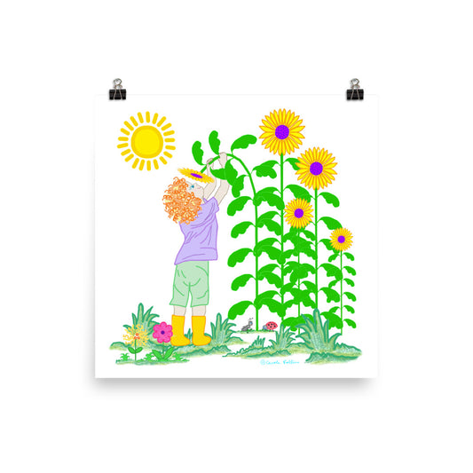 "Sunflowers" - Enhanced Matte Poster 12" x 12"