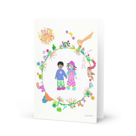 "Children" - Greeting card and envelope 5.83" x 8.27"