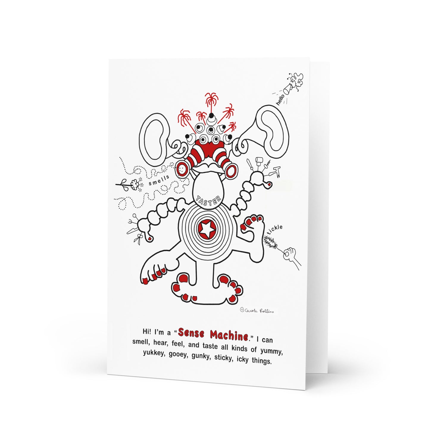 "Sense Machine" - Greeting card and envelope 5.83" x 8.27"