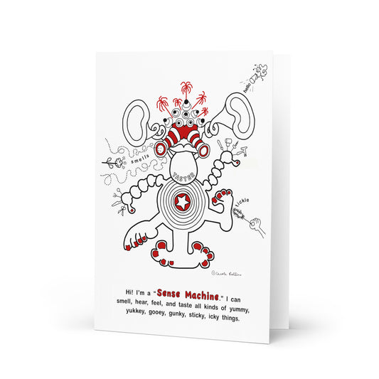 "Sense Machine" - Greeting card and envelope 5.83" x 8.27"