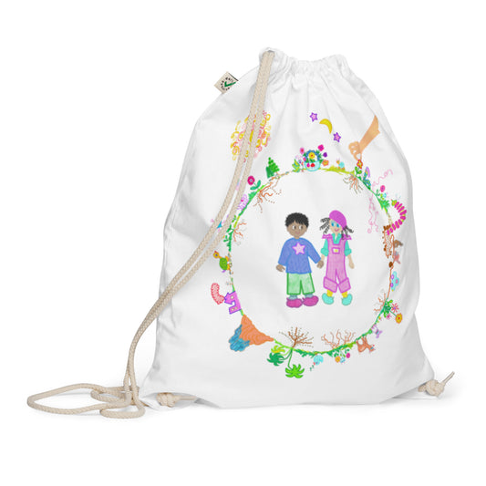 "Children" - Organic cotton drawstring bag