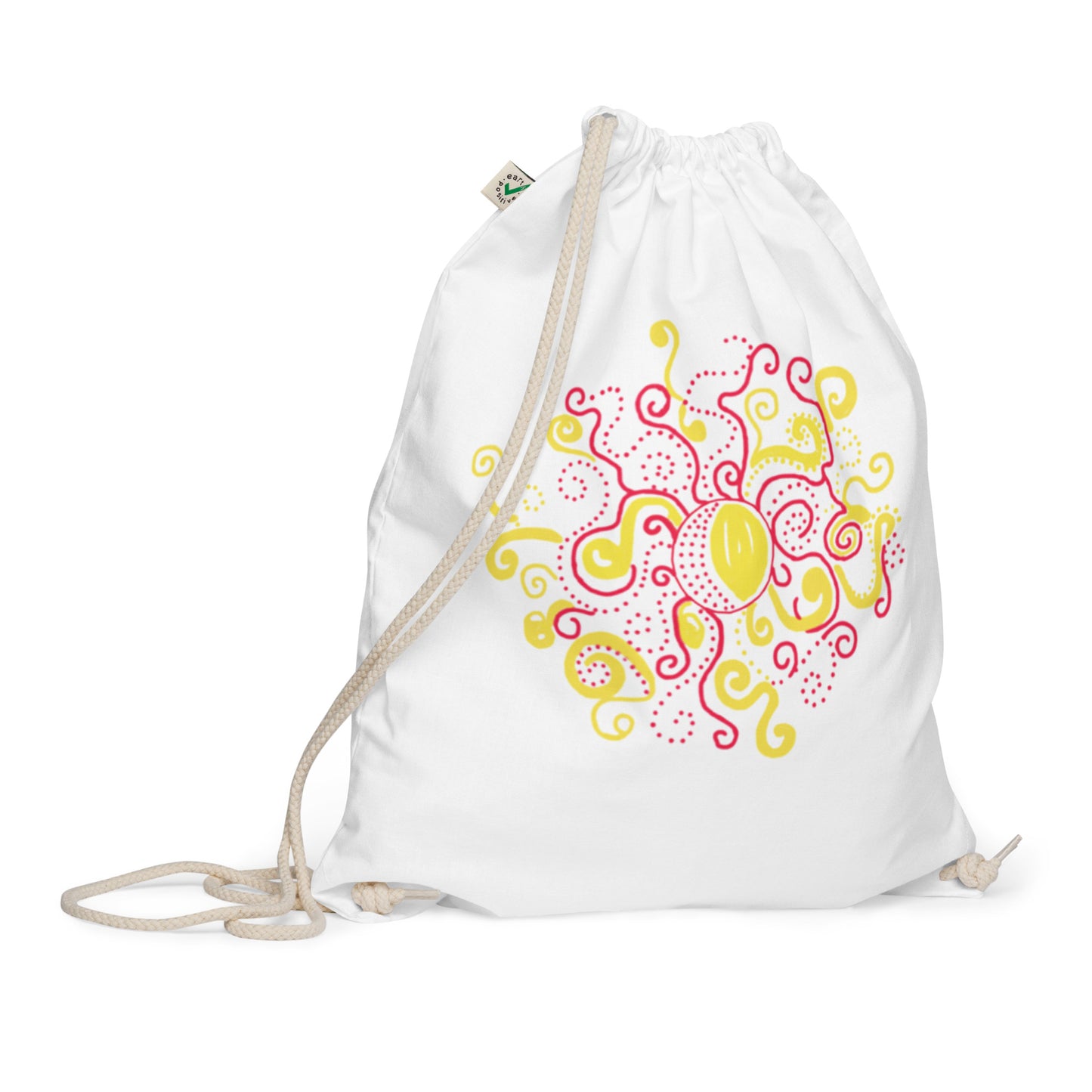 "Sun" - Organic cotton drawstring bag