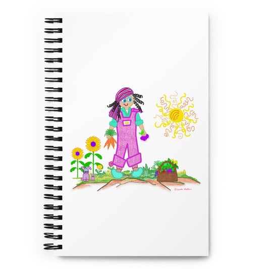 "Picking Vegetables" - Spiral notebook 5.5" x 8.5"